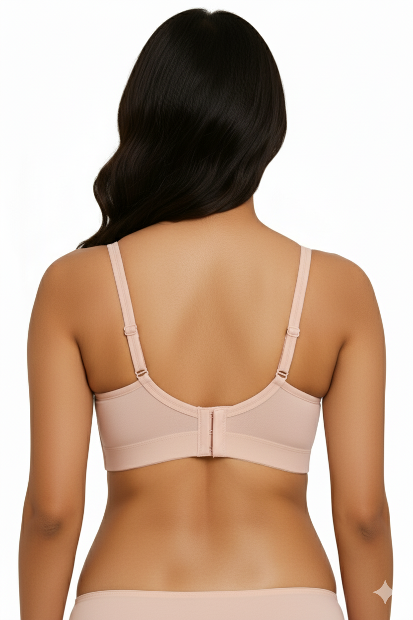 ComfortStraps Plunge Bra - Textured Non-Wired Bralette