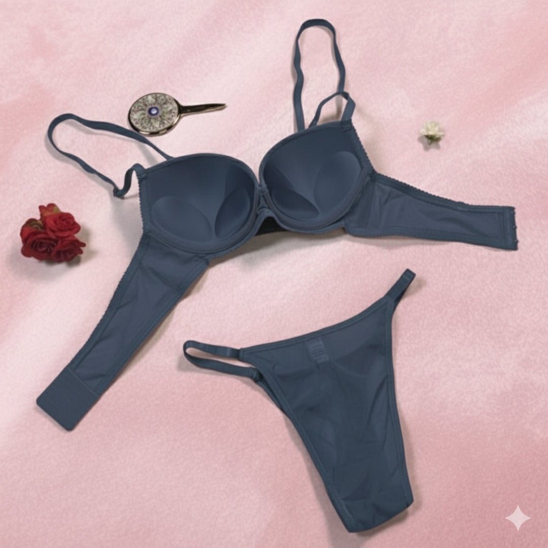 Charming Lace Lingerie Set β Push - Up Bra & Panty Combination - LushFit
