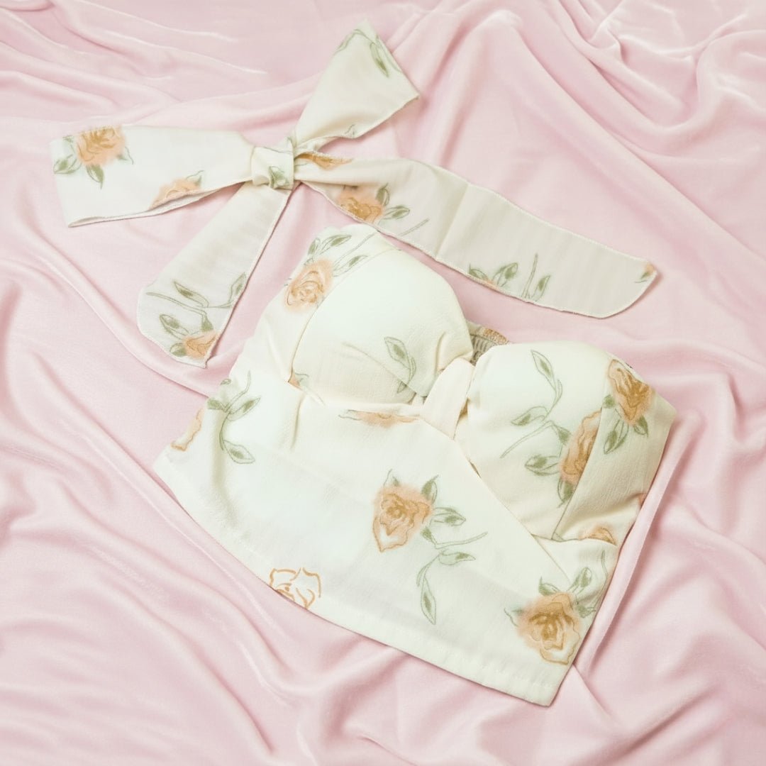 Floral Printed Thinpad Bralette (Branded) β Radiance Edition - LushFit