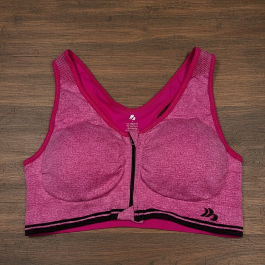 Front Open Zip - Up Active Sports Bra – Comfort & Support - LushFit