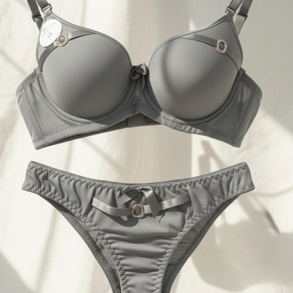 Luxury Comfort Lingerie Set β Smooth Fit in Slate Grey - LushFit