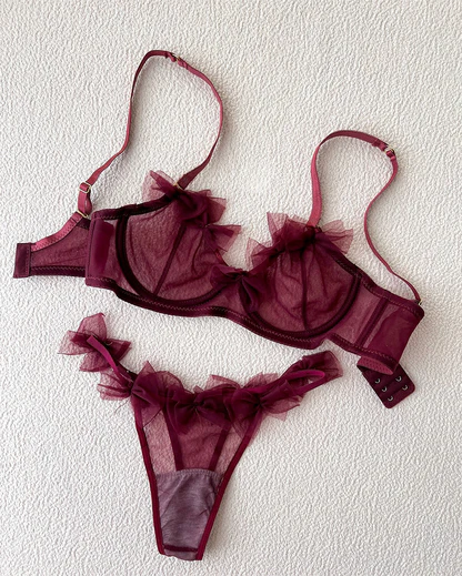 LushFit Luxe Net Bra Set