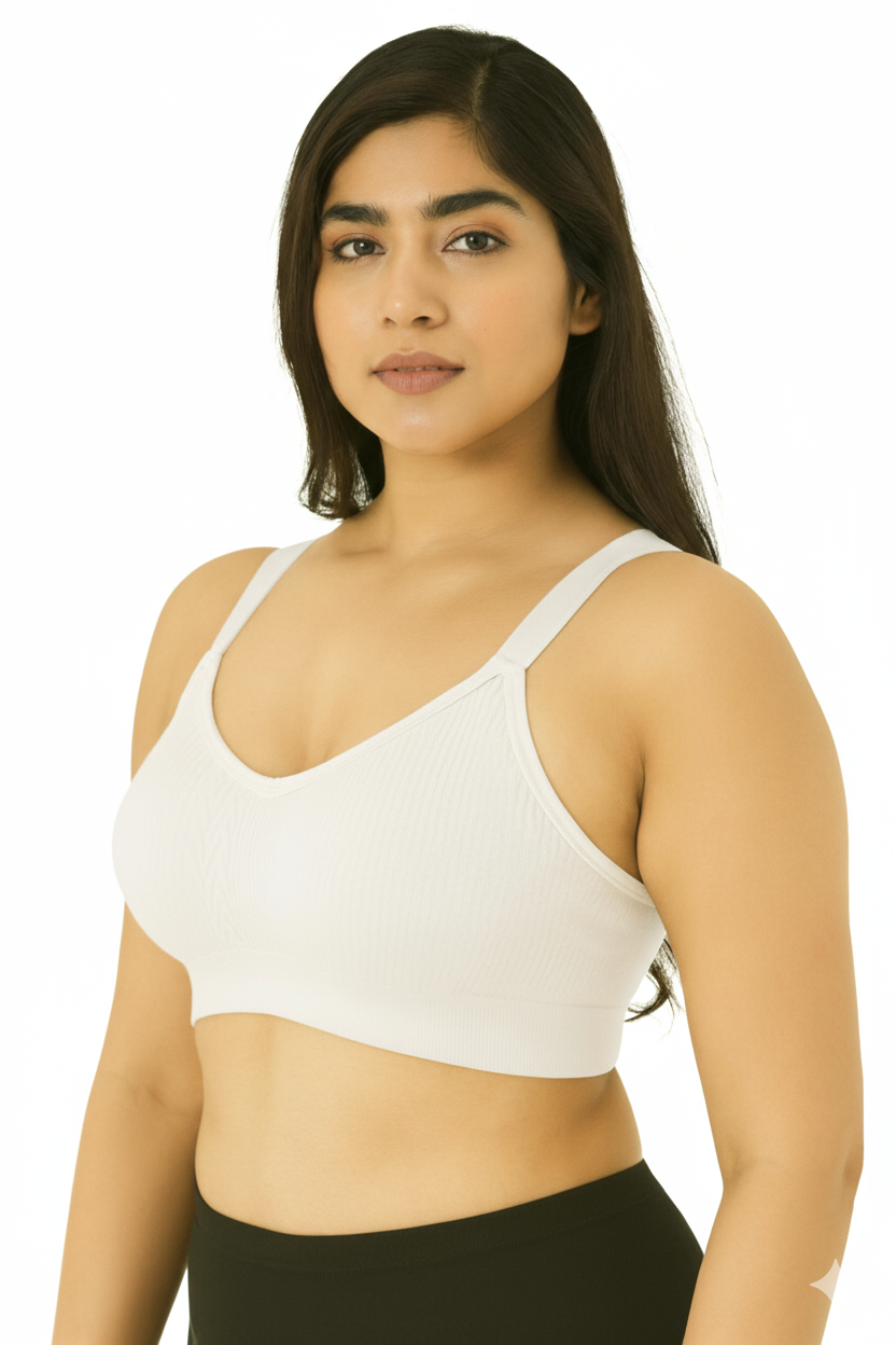 V-Neck Seamless Sports Bra