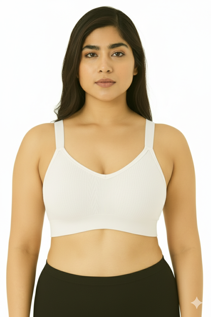 V-Neck Seamless Sports Bra