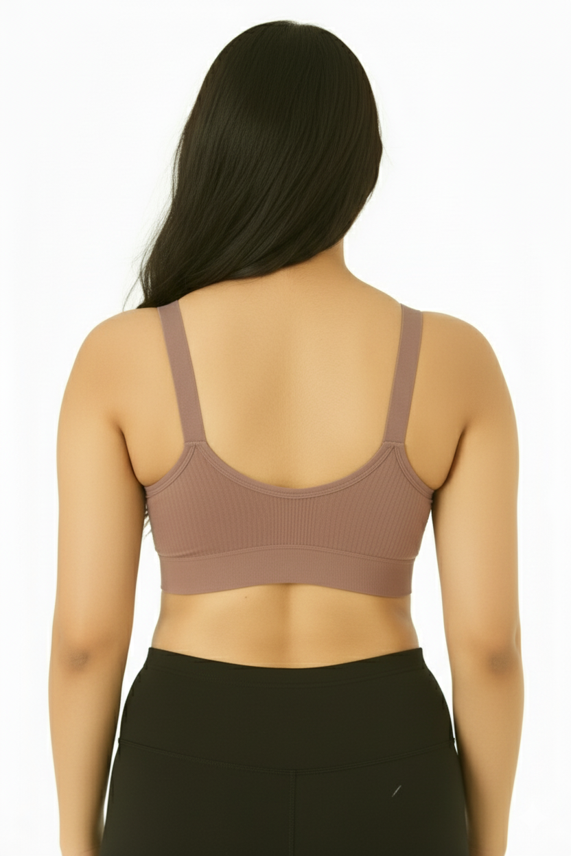 V-Neck Seamless Sports Bra