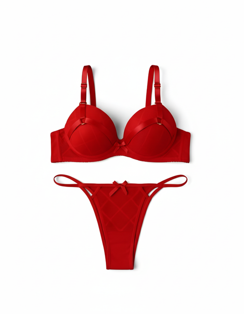 Luxury Teal Diamond Mesh Padded Bra Set