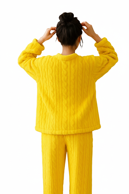 Ultra-Soft Plush Bear Pocket Pajama Set 🌙