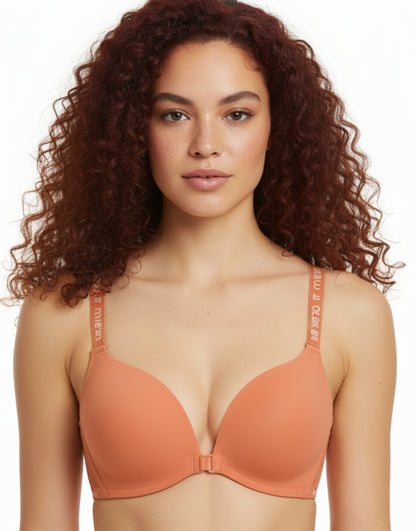 LushFit Front-Closure Padded Bra – Smooth Comfort, Everyday Support