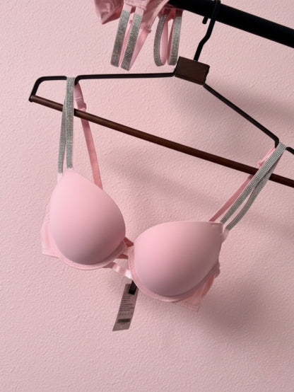 Candy Pink Luxe Bra Set