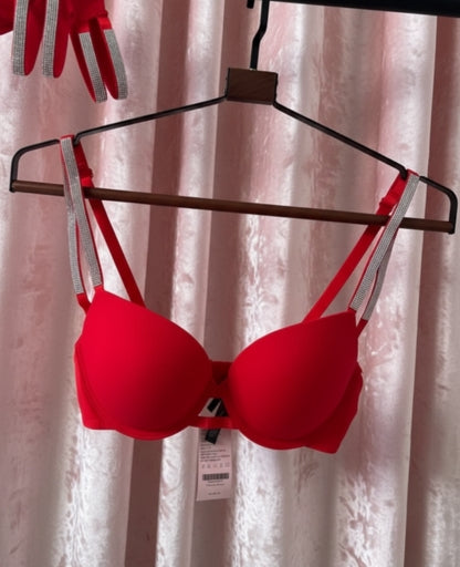 Red Rush Imported Bra Set