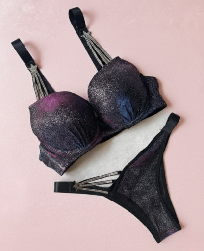 Glimmer Luxe Bra Set with Star Straps
