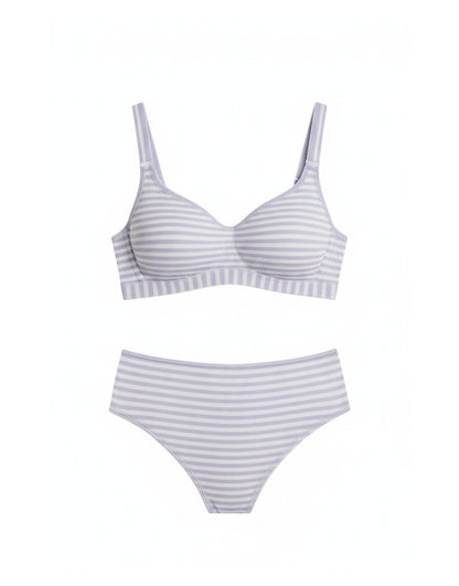 LushFit -Striped Seamless Bra Set