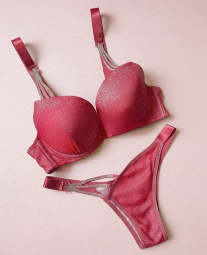 Glimmer Luxe Bra Set with Star Straps