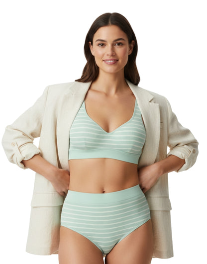 LushFit -Striped Seamless Bra Set
