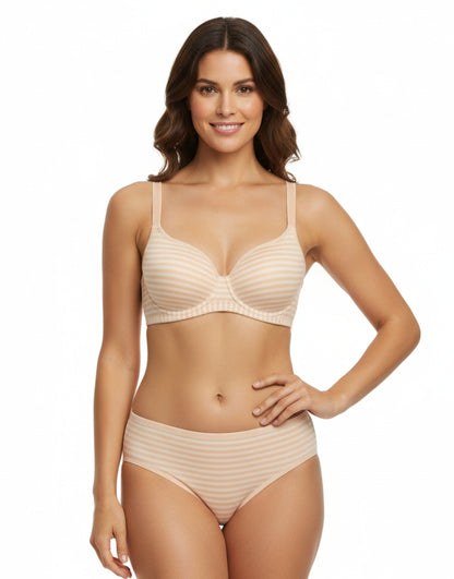 LushFit -Striped Seamless Bra Set