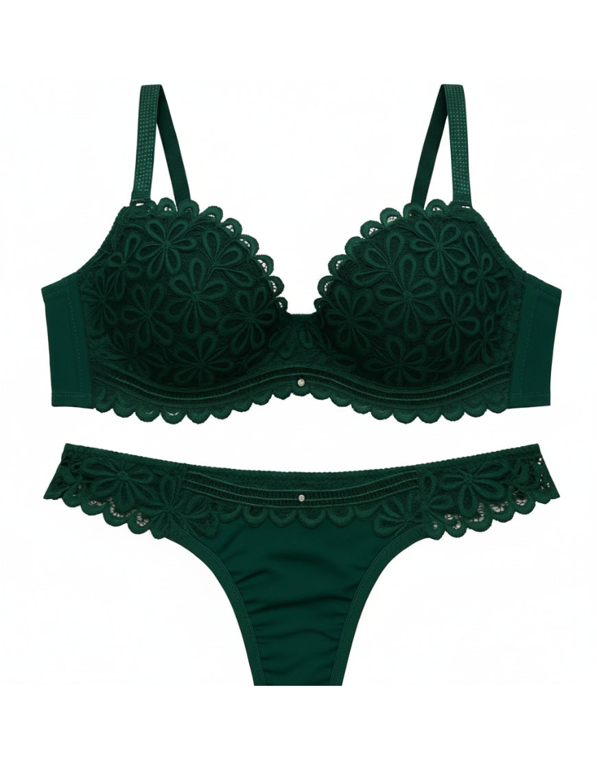 LushFit-Floral Lace Lingerie Set