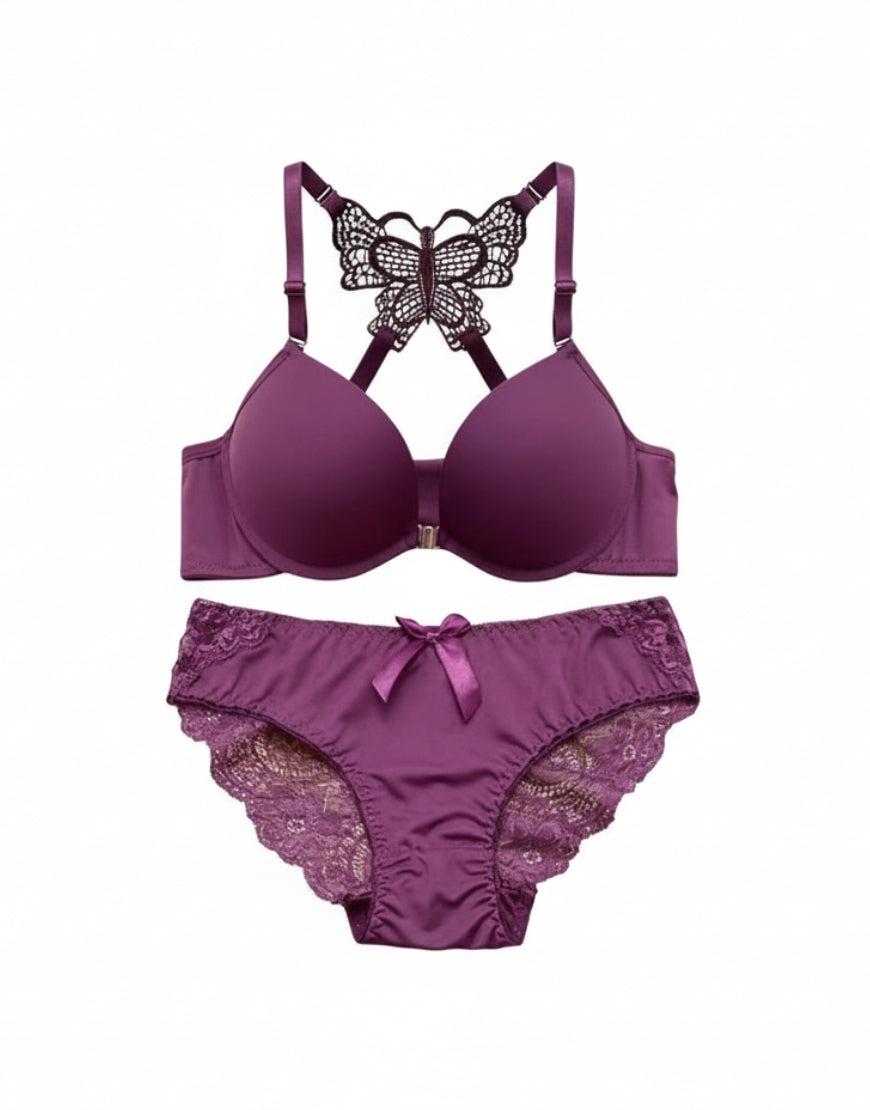 Butterfly Racerback Push-Up Bra & Penty Set