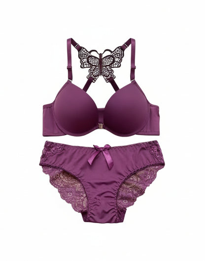 Butterfly Racerback Push-Up Bra & Penty Set