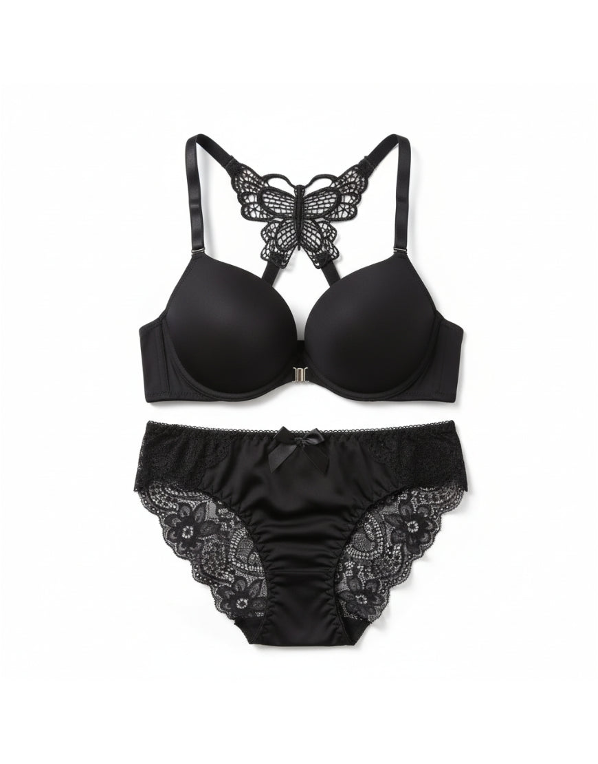 Butterfly Racerback Push-Up Bra & Penty Set