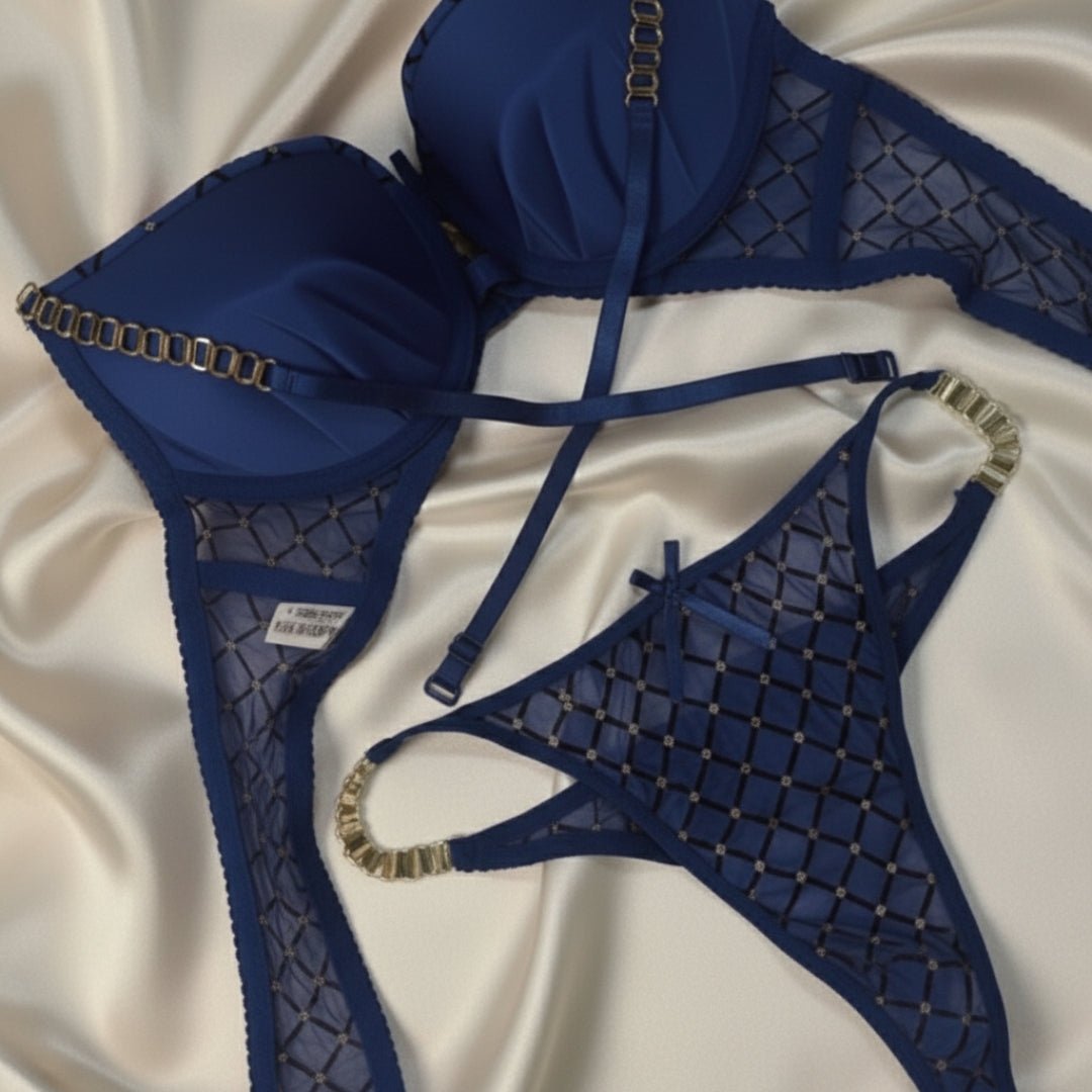 Cage Strap Push - Up Bra & Thong Set - LushFit