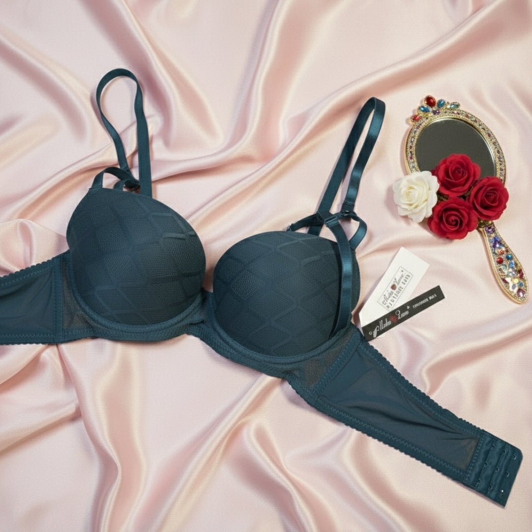 Charming Lace Lingerie Set – Push - Up Bra & Panty Combination - LushFit