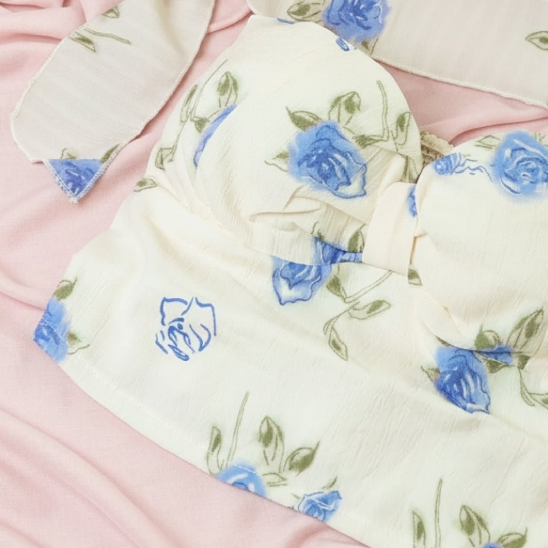 Floral Printed Thinpad Bralette (Branded) - LushFit