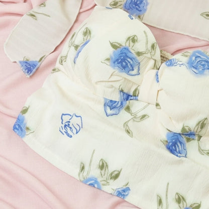 Floral Printed Thinpad Bralette (Branded) - LushFit