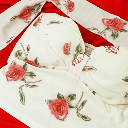 Floral Printed Thinpad Bralette (Branded) – Serenity Edition - LushFit