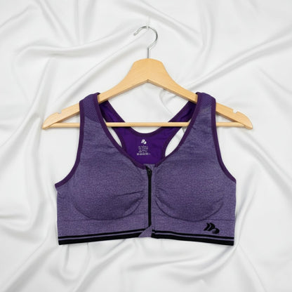 Front Open Zip - Up Active Sports Bra – Comfort & Support - LushFit