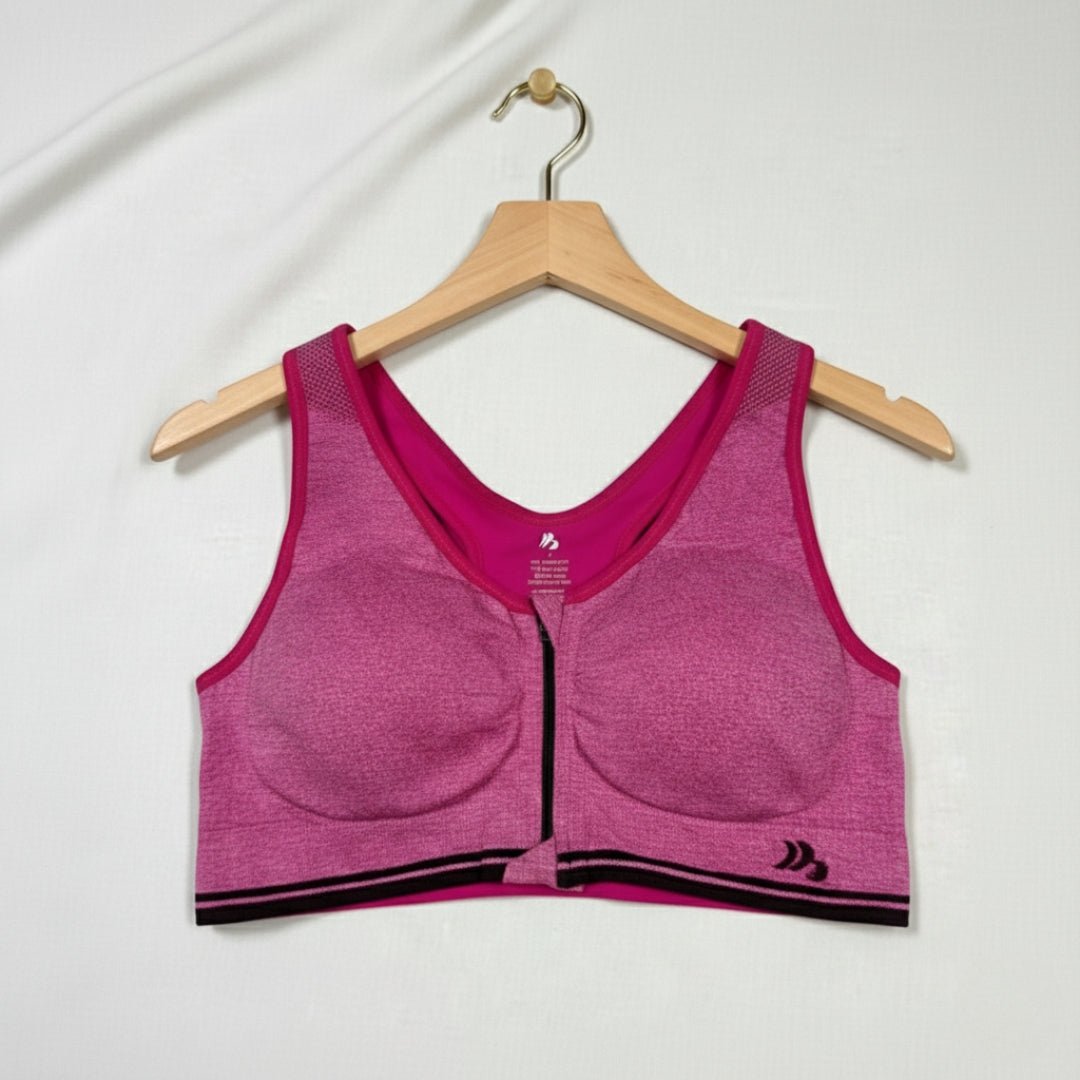 Front Open Zip - Up Active Sports Bra – Comfort & Support - LushFit