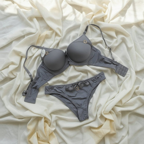 Luxury Comfort Lingerie Set – Smooth Fit in Slate Grey - LushFit