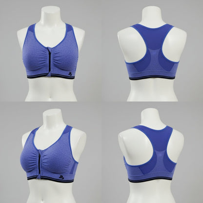 Zip - Up Active Sports Bra – Comfort & Support - LushFit