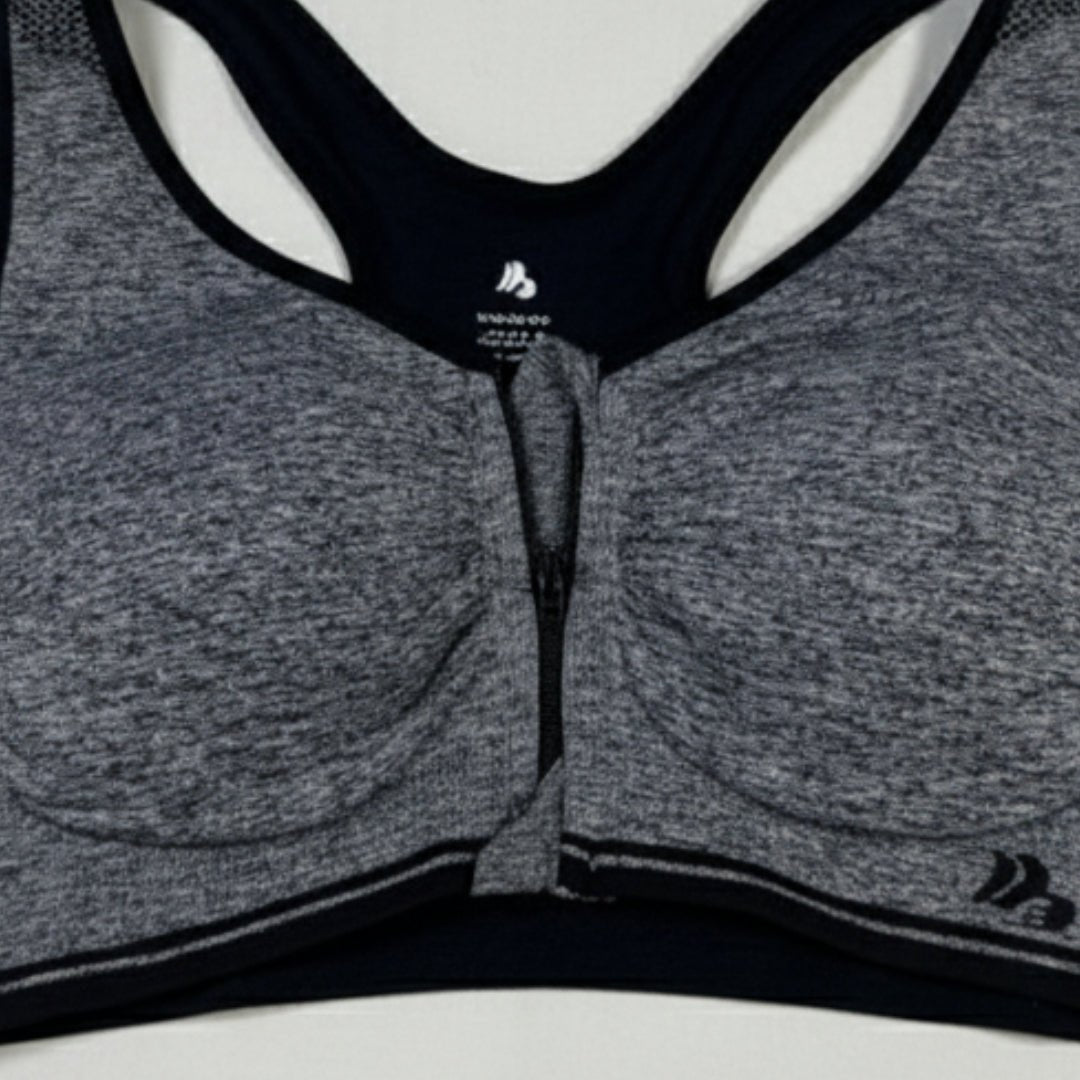 Zip Up Wire Free Sports Bra - LushFit