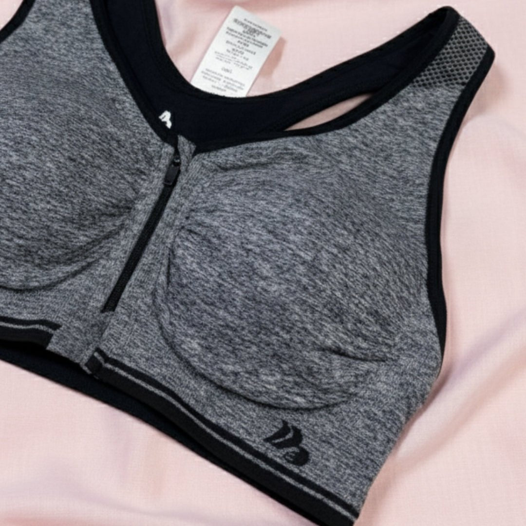 Zip Up Wire Free Sports Bra - LushFit