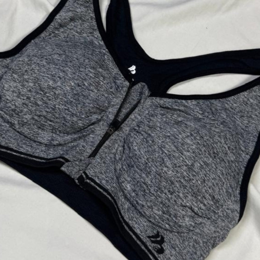Zip Up Wire Free Sports Bra - LushFit